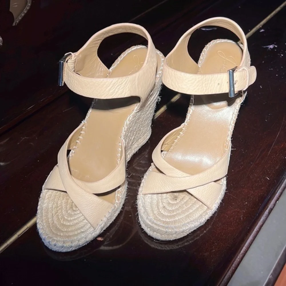 Joie espadrille‎ sandal heels size 9 cream